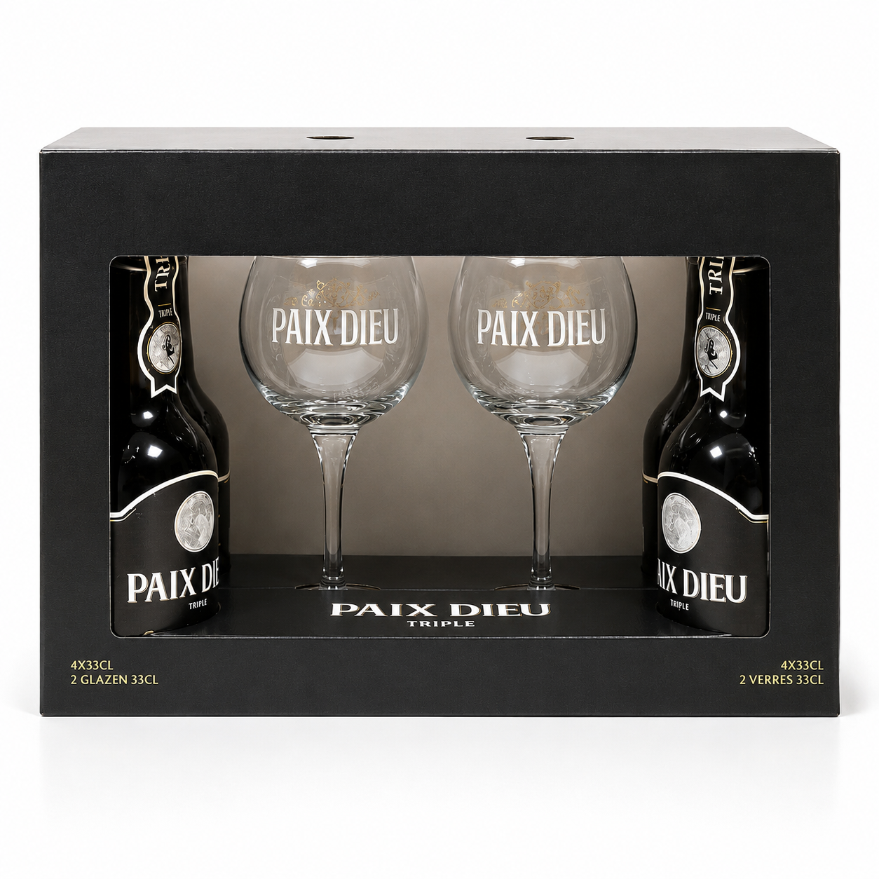 PAIX DIEU COFFRET XL 4X33CL/2VERRES